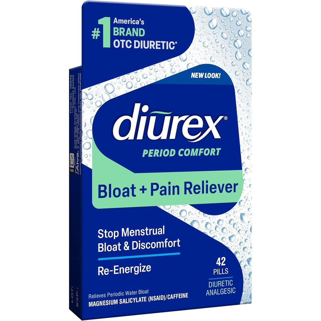 Buy now Diurex Water Pills + Pain Relief - Relieve Water Bloat, Cramps, & Fatigue - 42 Count at indiglob india