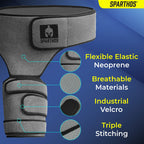 Buy now Sparthos Hip Brace - Sciatic Nerve Support Belt - Sciatica, SI Joint, Hamstring Pain Relief - Orthopedic Thigh Groin Compression Wrap - Flexor Strain Arthritis Siatic - For Men & Women (Right Leg) at indiglob india