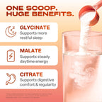 GOBIOTIX Magnesium Glycinate Powder – 6-Form Magnesium Complex: Malate, Citrate & More – Sleep, Stress & Calm Support for Women & Men – High Absorption, Sugar Free – 420mg, 60 Servings (Peach Tea)