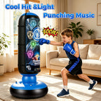 Punching Bag for Kids, Cyberpunk Boxing Set with LED Scoring