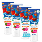 Orajel Kids Superman Fluoride Toothpaste, Watermelon Flavor, 4.2 Oz, 4-Pack