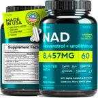 Thinbi Liposomal NAD+ Supplement with Resveratrol & CoQ10, 60 Count