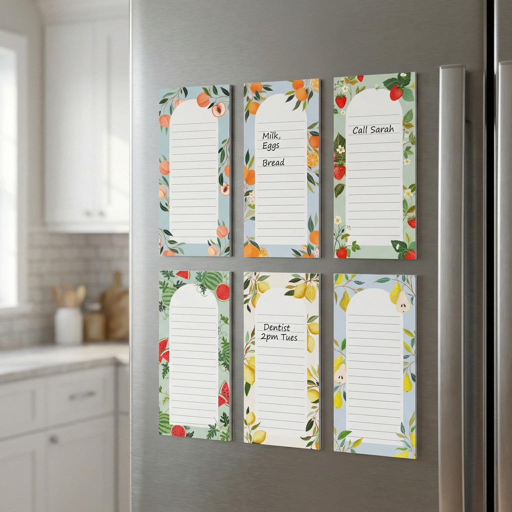 ZICOTO Beautiful Magnetic Notepads for Fridge - Set Of 6 To Do List Pads