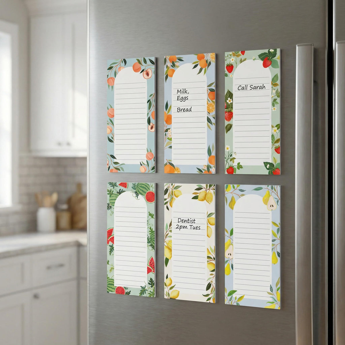 ZICOTO Beautiful Magnetic Notepads for Fridge - Set Of 6 To Do List Pads