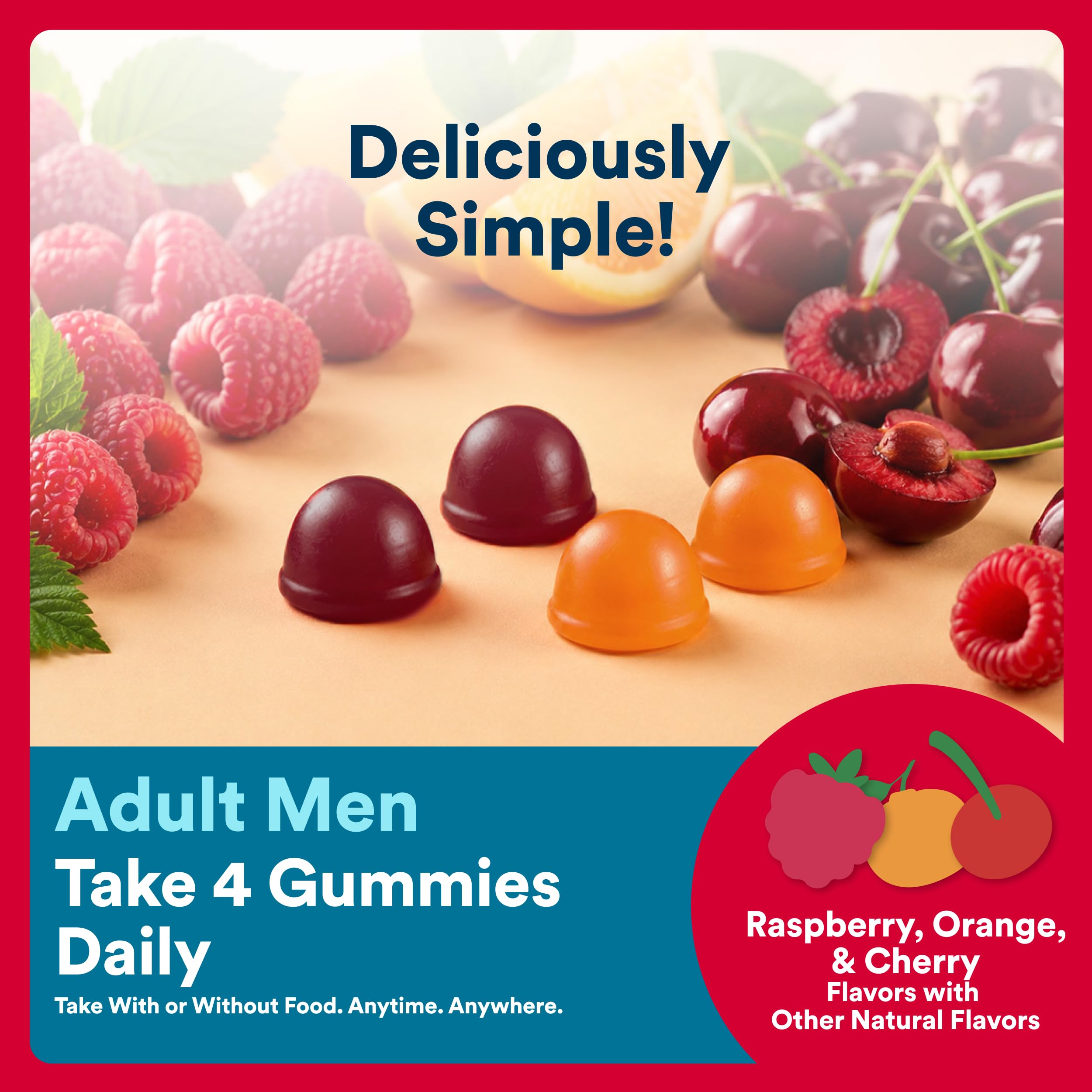 SmartyPants Multivitamin for Men, Organic Gummies: Probiotics, CoQ10, Methylfolate, Omega 3 (ALA), Vitamin D3, C, Vitamin B12, B6, A, K & Zinc for Immune Support, Biotin, 120 Gummies (30 Day Supply)