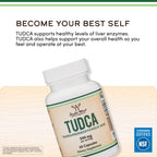 TUDCA Bile Salts 500mg, Digestion, Gallbladder + Liver Support, 60 Capsules | Bile Flow + Post-Cholecystectomy Support, Genuine Bile Acid TUDCA, Authentic Bitter Taste, 250mg per Cap, Third-Party Tested
