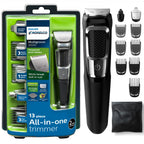 Norelco Philips All-in-One 3000 13-in-1 Trimmer, Face & Hair, Steel Blades | Beard Styler, Nose & Detail Trimmer, Hair Clipper, Self-Sharpening Blades, 8 lengths, 60-Min Runtime, Rinseable, MG3939/50