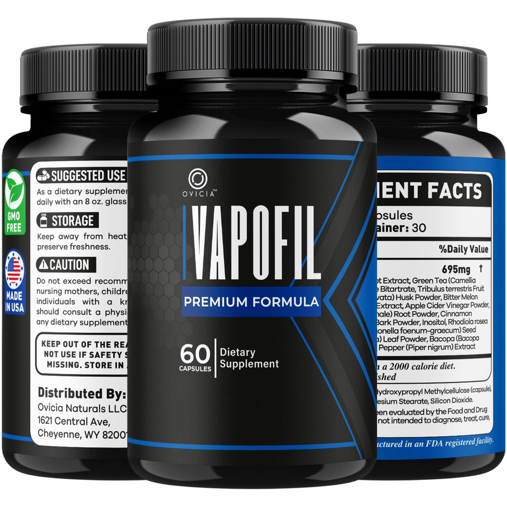 (3 Pack) Vapofil Capsules - Official Vapofill Pills Advanced Premium Formula Support Maximum Strength, All Natural Ingredients Vitamins For Overall Health & Wellness Reviews, 180 Capsules For 3 Months