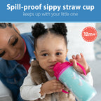 Dr. Brown's Milestones Insulated Sippy Cup, Pink, 2-Pack