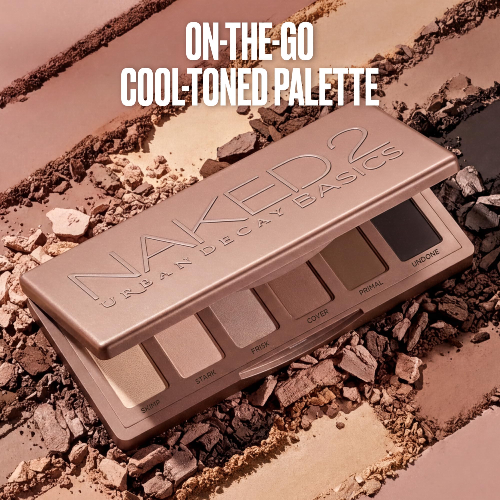 Urban Decay Naked2 Basics Matte Eyeshadow Palette - 6 Cool Neutral Shadows | Contouring Neutral Eyeshadow Palette for Natural + Smoky Eye Looks, Matte Nudes, Travel Makeup Palette, Includes Mirror