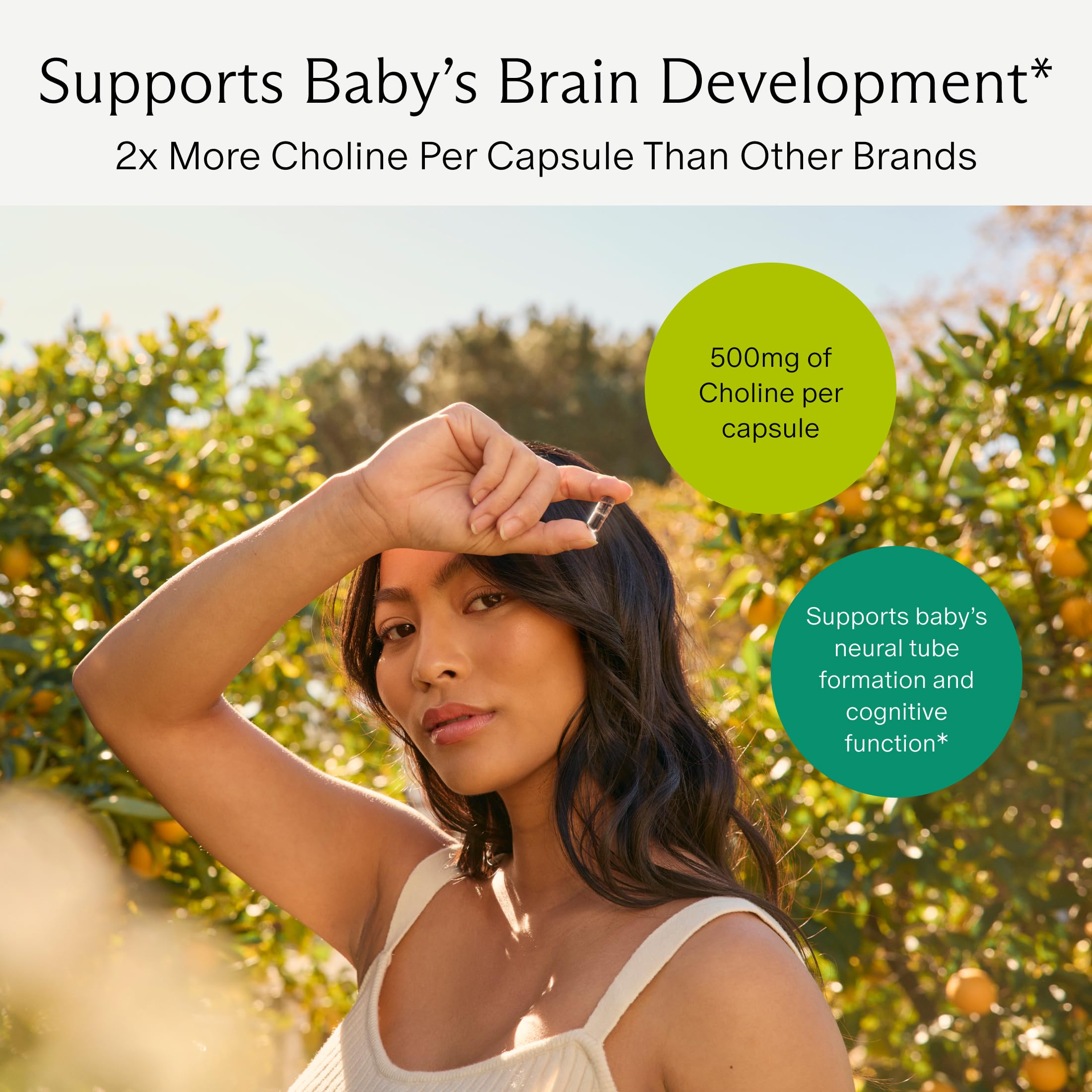 Needed. Prenatal Choline+ for Cognitive Development, 30 Liquid Capsules | Choline Supplements For Pregnancy, Aids Baby Brain Development & Supports Healthy Pregnancy, Third Party Tested