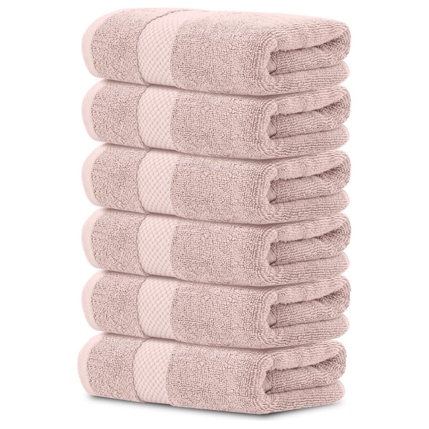 Buy now Luxury White Hand Towels - Soft 100% Turkish Cotton | Highly Absorbent Hotel spa Bathroom Towel Collection | 16x30 Inch | Set of 6 18: Pink at indiglob india