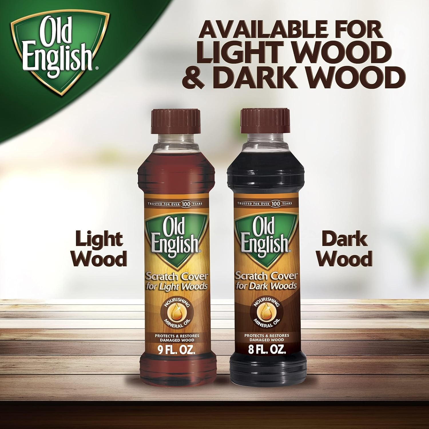 Buy now Old English 75144 Scratch Cover For Dark Woods, 8oz Bottle, Wood Polish at indiglob india