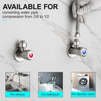 Buy now G 1/2 Female to 3/8 Male COMP Reducer Adapter, Brass Pipe Fittings Water Hose Adapter, Compression Fitting for Kitchen Bathroom Faucet, Pipe Connector with Rubber Washer,(2 Pack) at indiglob india