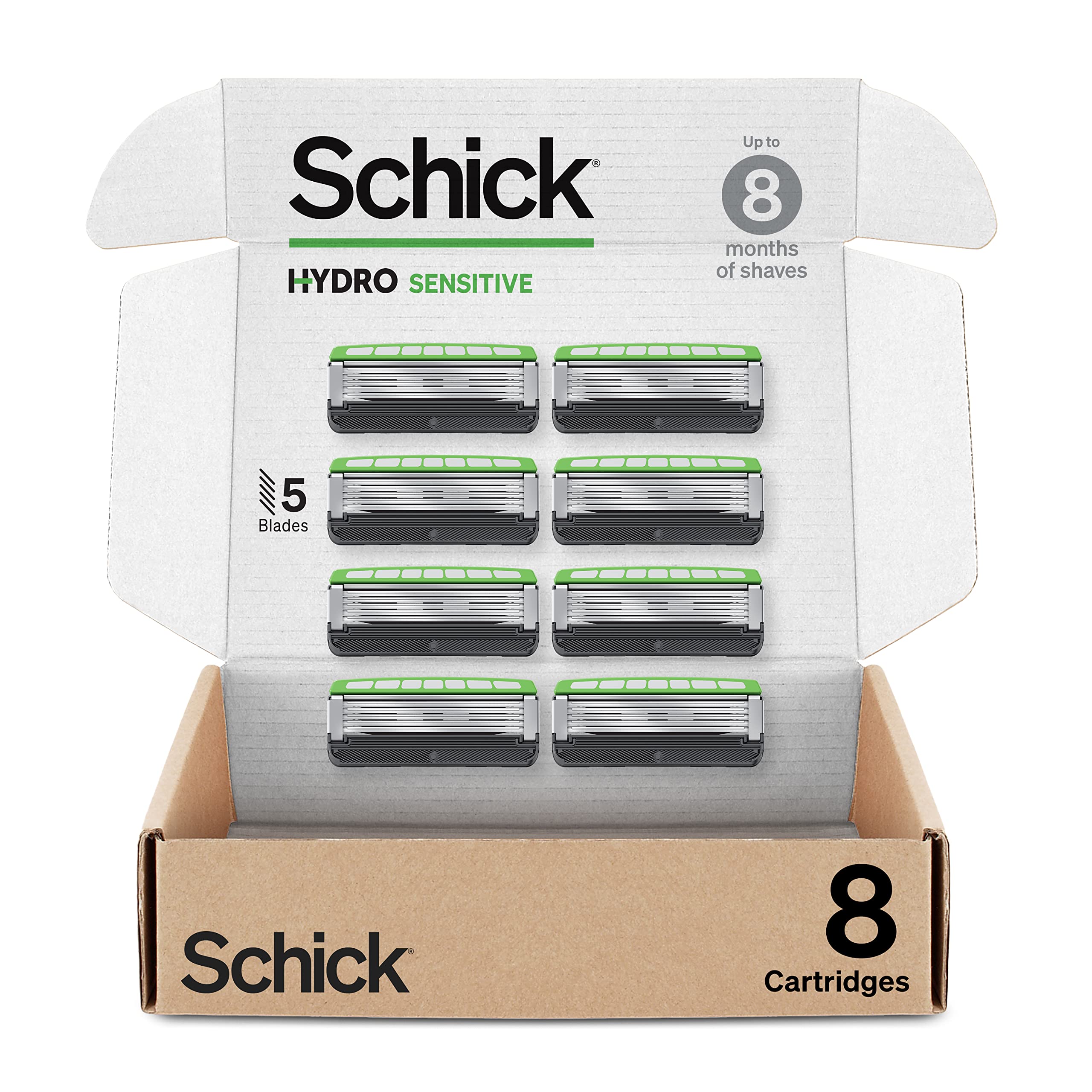Schick Hydro Sensitive 12 Count Razor Refills and Cremo Cooling Shave Cream 2 Pack