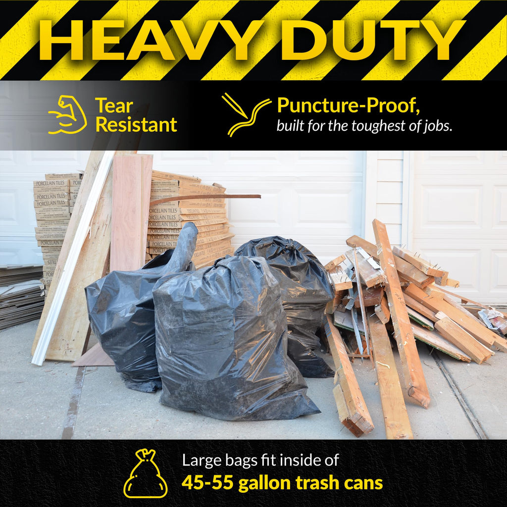 Reli. Contractor Garbage Bags 55 Gallon | Heavy Duty