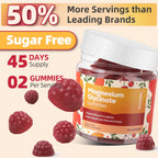 DREAVIO 600mg Magnesium Glycinate Gummies, Sugar Free, 90 Count | Provides 100mg Elemental Magnesium from Magnesium Glycinate & Citrate, with Zinc & Ashwagandha, Cherry Flavor Vegan Gummies