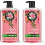 Herbal Essences Shampoo, Rose Hips - Smooth Collection, Shiny Hair with Vitamin E & Jojoba, Safe for Color Treated Hair, Floral Scent, Cruelty-Free, Dermatologist-Tested, 29.2 Fl Oz