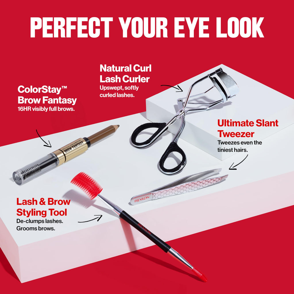 Buy now Revlon Lash & Brow Styling Tool, Dual Ended Eyelash Separator & Eyebrow Brush Spoolie, Works with Mascara & Brow Makeup, 1 count at indiglob india