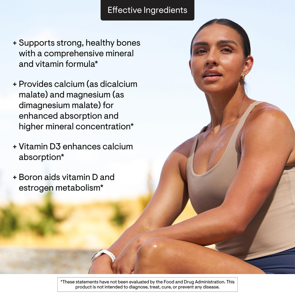 THORNE Advanced Bone Support, Calcium, Magnesium & Vitamin D3, 120 Capsules | Supports Bone Strength, Bone Density & Calcium Absorption, Active B Vitamins for Healthy Methylation*, Boron, Gluten-Free