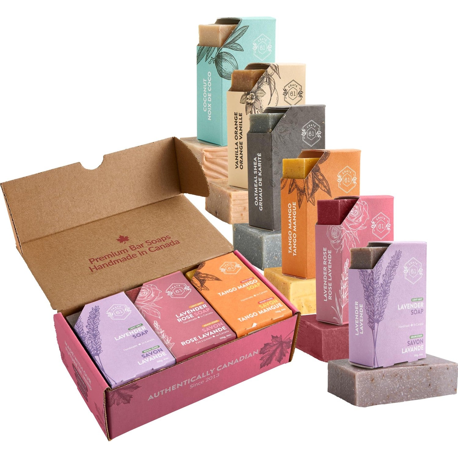 Buy now Crate 61 Organics, Handmade in Canada, Plant Based Cold Process Natural Bar Soap, With Premium Essential Oils, Dry Skin, Pack of 6 (For Him) at indiglob india