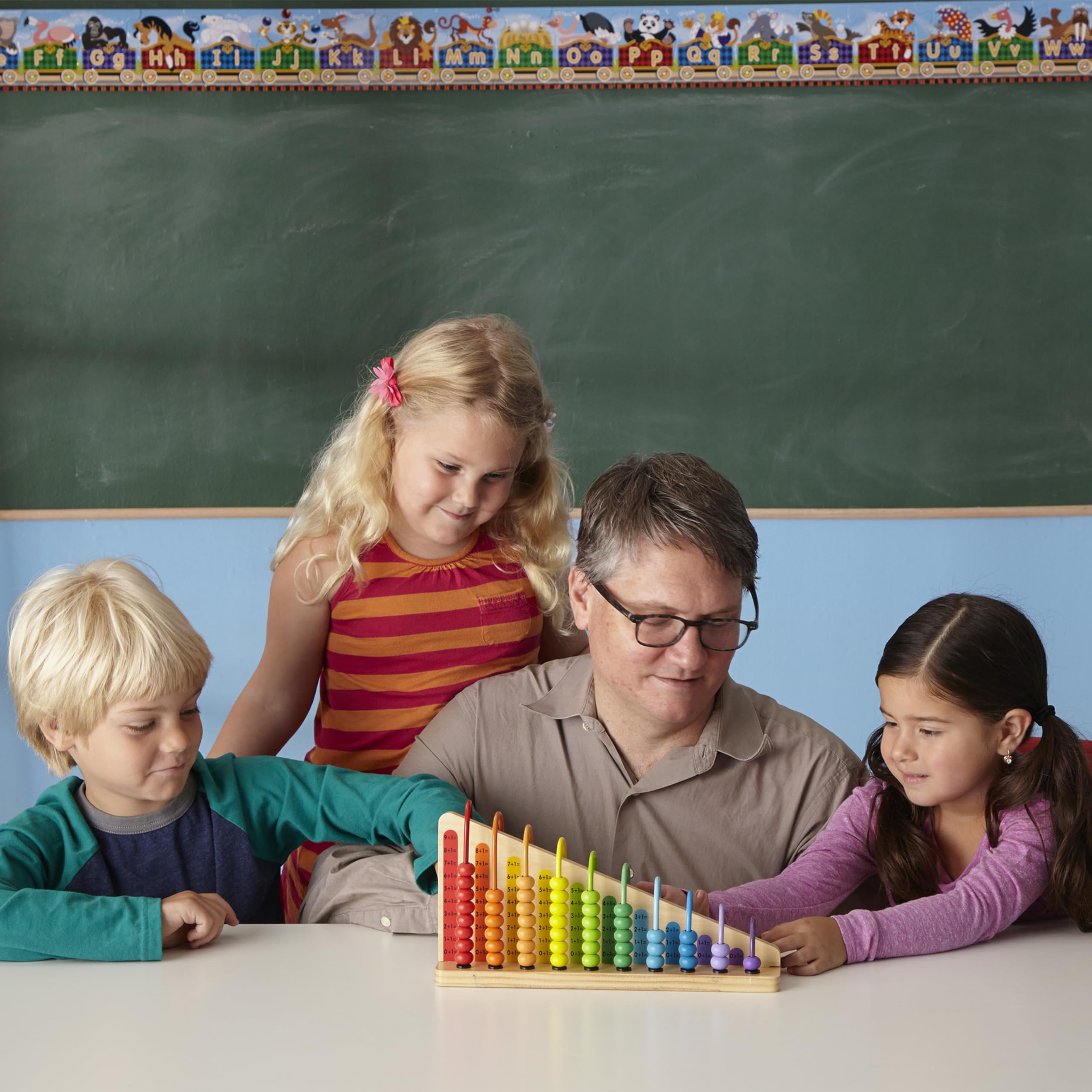 Buy now Melissa & Doug Add & Subtract Abacus - Educational Toy with 55 Colorful Beads and Sturdy Wooden Construction at indiglob india