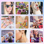 5 Boxes Bracelet Making Kit Pony Beads, 96 Colors Kandi Beads for Bracelets