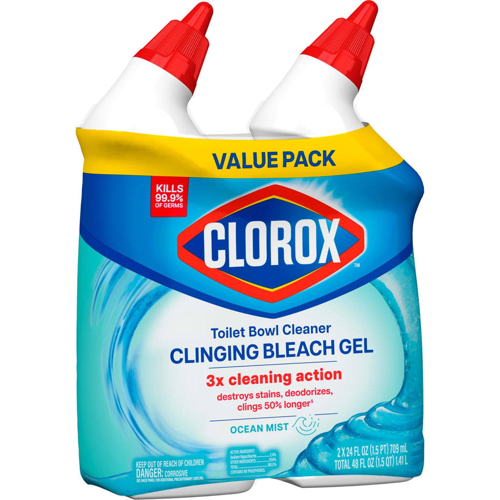Buy now Clorox Toilet Bowl Cleaner Heavy Duty Stain and Ring Remover, Arctic Clean, 24 Fl Oz., Pack of 2 at indiglob india