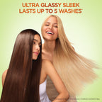Garnier Fructis Sleek & Shine Shampoo and Conditioner Set for Dry, Frizzy Hair, Up to 72 Hours of Frizz Control, Smooths Flyaways & Boosts Shine, 22 + 21 Fl Oz (Packaging May Vary)