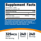 Nutricost Kelp Tablets, 325mcg of Iodine, 240 Tablets, Gluten-Free