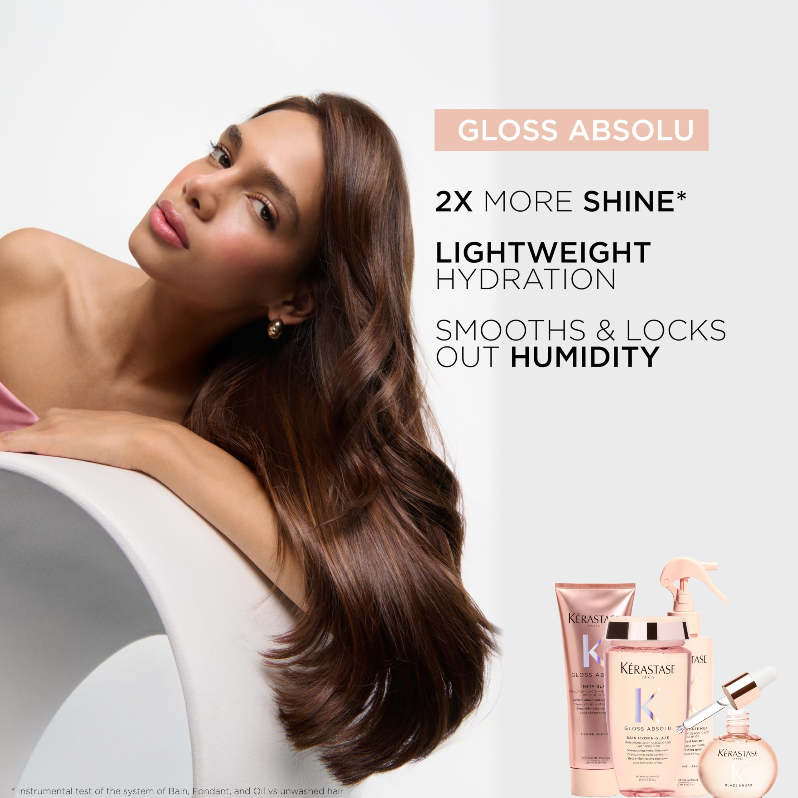 Kerastase Gloss Absolu Glaze Drops Anti-Frizz Hair Oil - Adds gloss and shine, nourishes and hydrates hair, with Hyaluronic Acid and Glycolic Acid, For All Hair Types