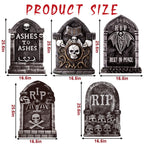 25.6inches Halloween Decorations Outdoor, DIY Halloween Decorations Outdoor of Gravestone Yard Signs, Extra Large Halloween TombstonesCemetery Headstones Scary Decorations for Garden with Waterproof