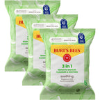 Burt's Bees Soothing Fragrance Free Facial Towelettes, 30 ct., | Plant Based Cloths, 99 Percent Natural Origin, Removes Make Up, Perfect for Sensitive Skin, All Skin Types