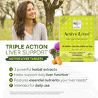 NEW NORDIC Active Liver Daily Support Supplement 90-Day Supply - 90 Tablets | Includes a supply of daily liver supplements, featuring a botanical blend of milk thistle and artichoke in a tablet format