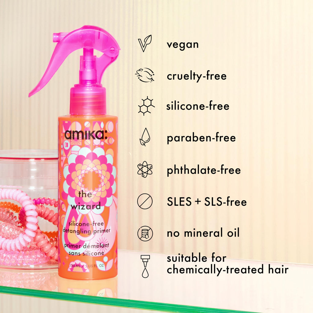 amika the wizard silicone-free detangling primer