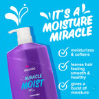 Aussie Miracle Moist with Avocado & Jojoba Oil, Paraben Free Conditioner, 26.2 fl oz