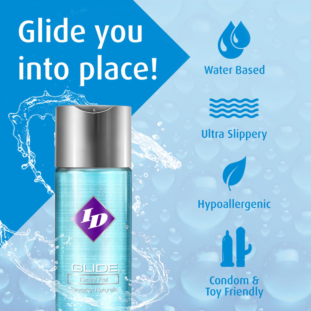 ID Lubricants ID Glide Natural Feel Water-Based Personal Lubricant 8.5 Ounce Unscented