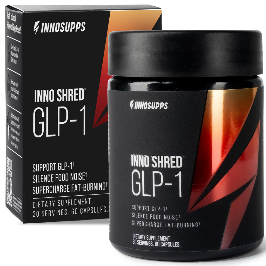 Inno Shred GLP-1 Thermogenic Fat Burner & Appetite Support, 30 Servings | Weight loss, metabolism & energy support with Berberine, Green Coffee Bean, B Vitamins; GLP-1 support for men & women