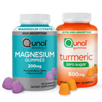 Qunol Magnesium Citrate Gummies 200mg, Vegetarian, Gluten-Free, 120ct | Support Nerve, Bone & Muscle Health, Cognitive Performance, Positive Mood, Healthy Stress Response, Restful Sleep; Non-GMO