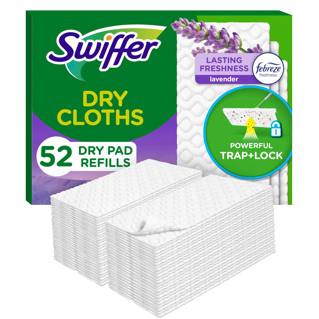 Buy now Swiffer Sweeper Dry Sweeping Pad, Multi Surface Refills for Dusters Floor Mop, with Febreze Lavender, 32 count at indiglob india