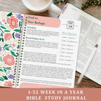 The Bible Study Guide in a Year for Women, 52-Week Spiral Bound Journal A4