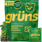 Adult Greens Gummies & Daily Multivitamin, Prebiotic Fiber, 10 ct | Daily Supplement for Men and Women with Vitamins, Minerals, Adaptogens, and Fiber