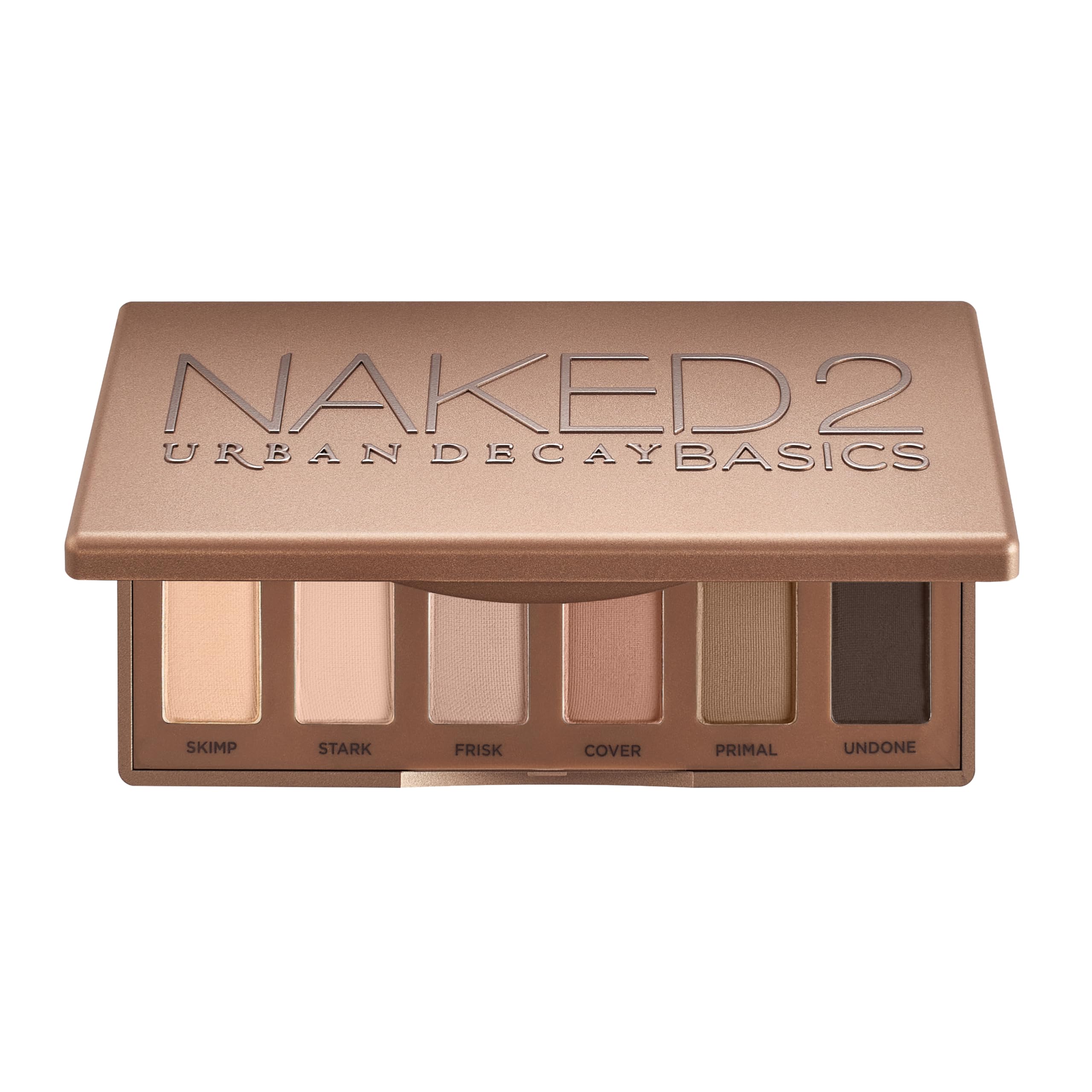 Urban Decay Naked2 Basics Matte Eyeshadow Palette - 6 Cool Neutral Shadows | Contouring Neutral Eyeshadow Palette for Natural + Smoky Eye Looks, Matte Nudes, Travel Makeup Palette, Includes Mirror