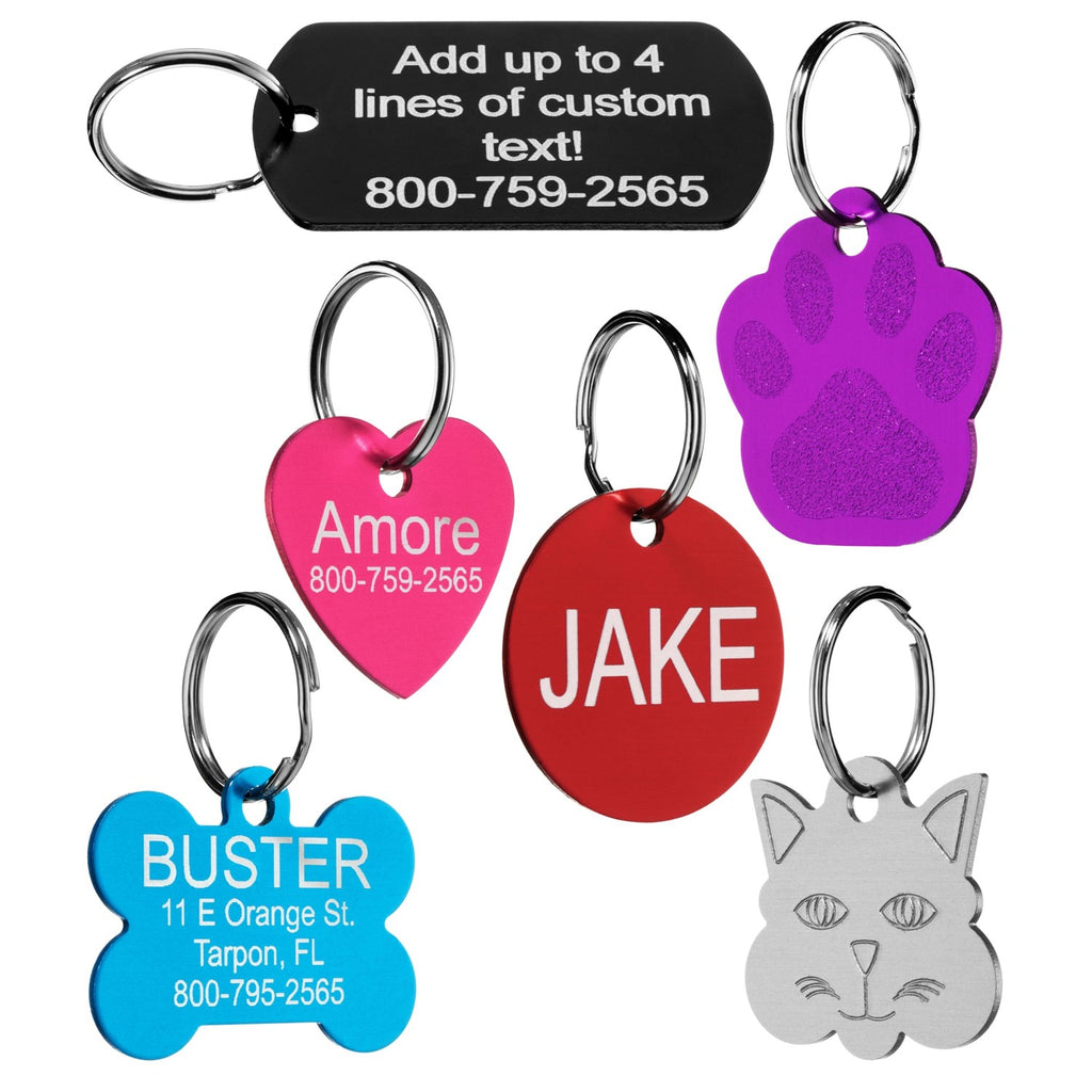 Providence Engraving Custom Engraved Aluminum Pet Tags, Cat & Dog ID Tags