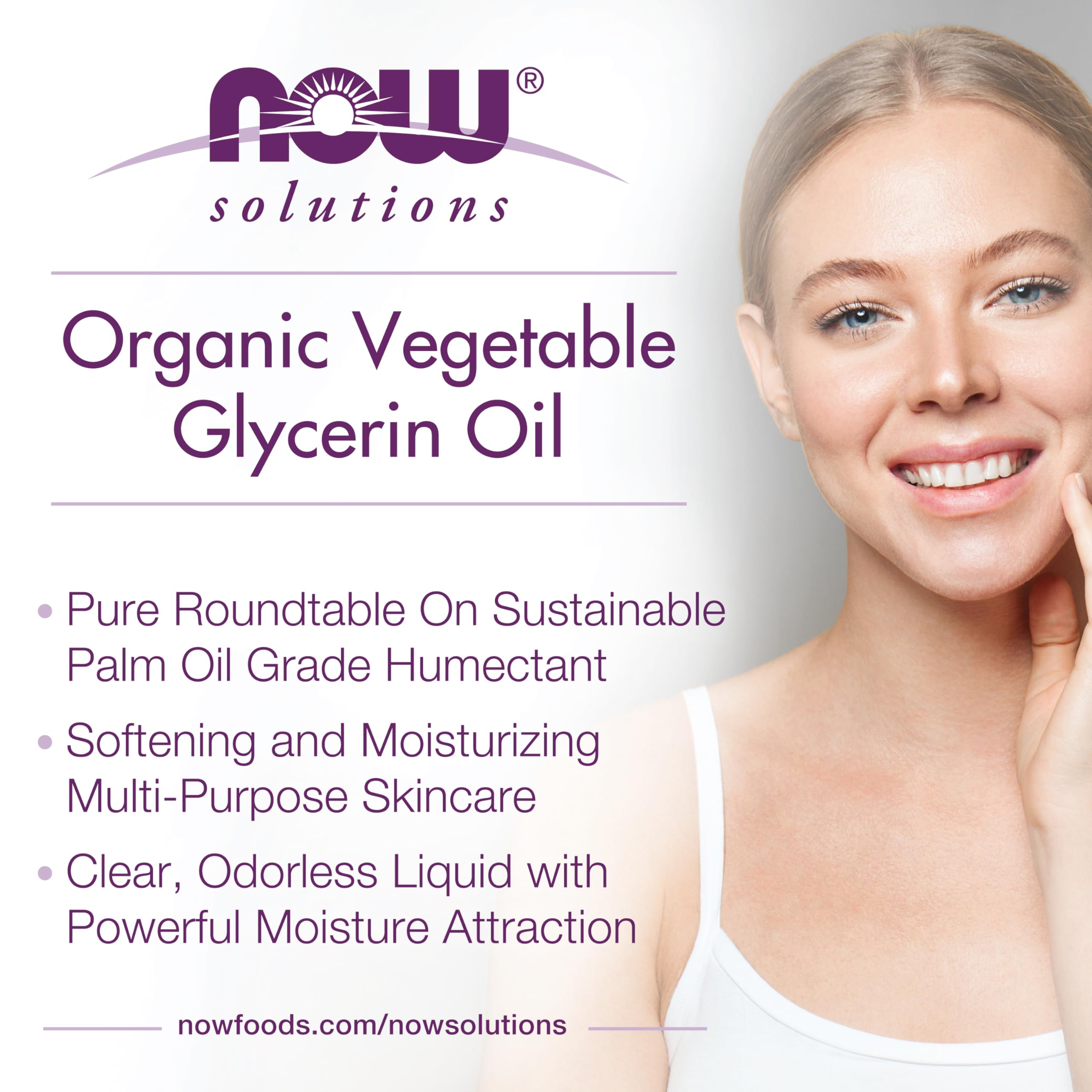 Buy now NOW Foods Solutions, Organic Vegetable Glycerin Oil, 100% Pure, Softening and Moisturizing Multi-Purpose Skin Care, 8-Ounce at indiglob india