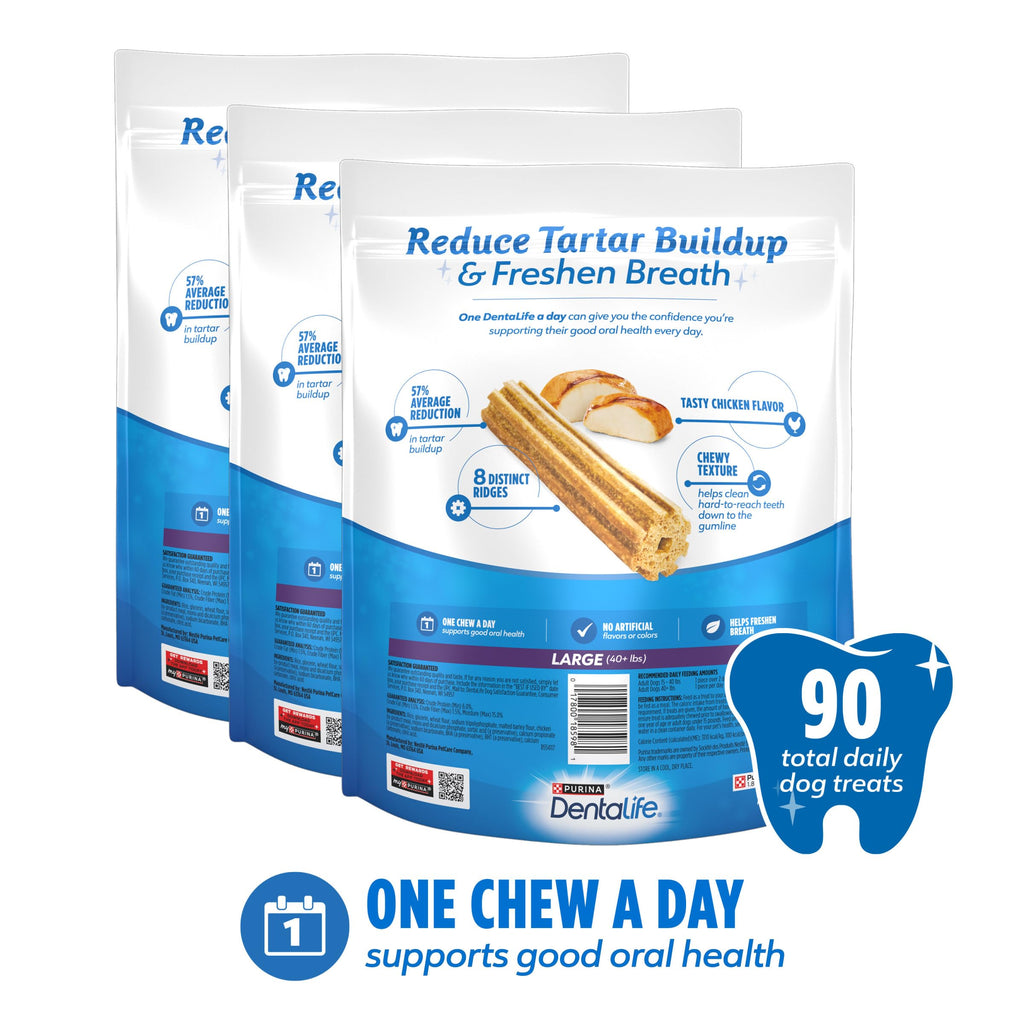 Dentalife Purina Daily Oral Care Dental Chews for Large Dogs - 90 ct.