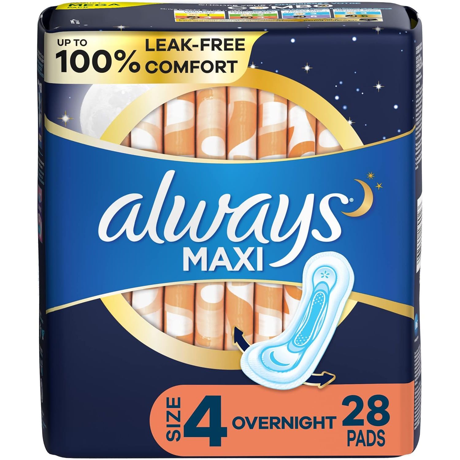Buy now Always Ultra Thin Overnight Pads with Wings, Size 4, Overnight, 78 Count (3 Packs of 26) 28 at indiglob india