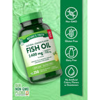 Nature's Truth Burpless Fish Oil 2400mg | 250 Softgels | 720 mg Omega 3