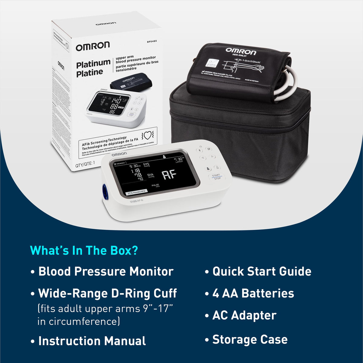 OMRON Platinum Blood Pressure Monitor & Upper Arm Blood Pressure Cuff