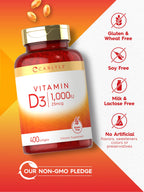 Carlyle Vitamin D3 1000IU | 25 mcg | 400 Softgels | High Potency